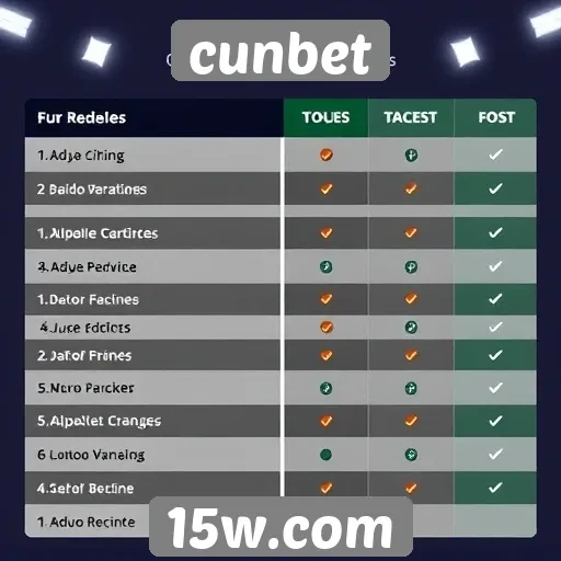 Comparação com concorrentes da cunbet