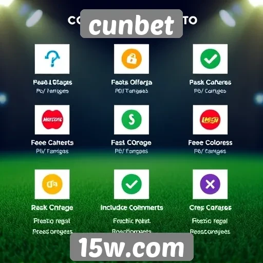 Métodos de pagamento disponíveis no cunbet